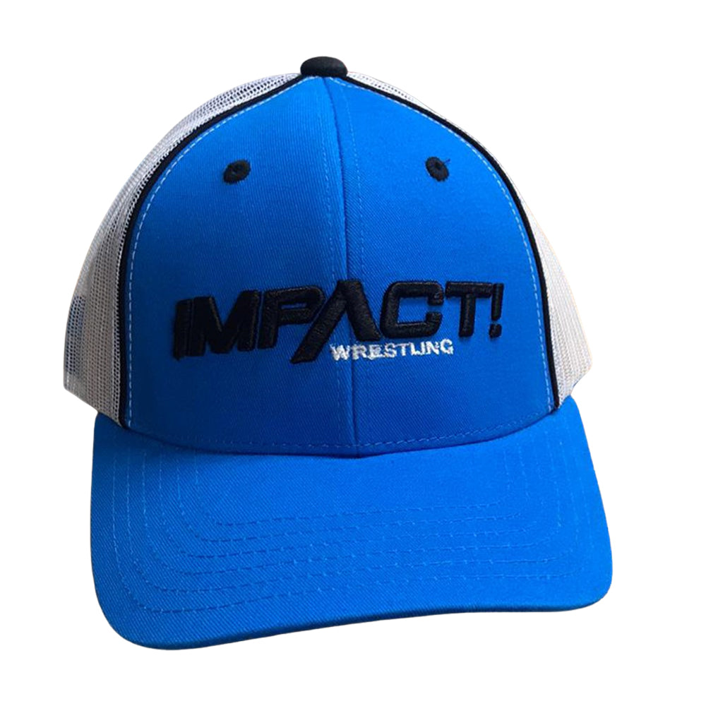 Impact Logo Blue/White Mesh Trucker Cap